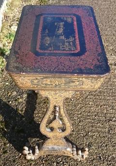 19th Century Lacquer Work Table 28h 25w 16¼d _40.JPG